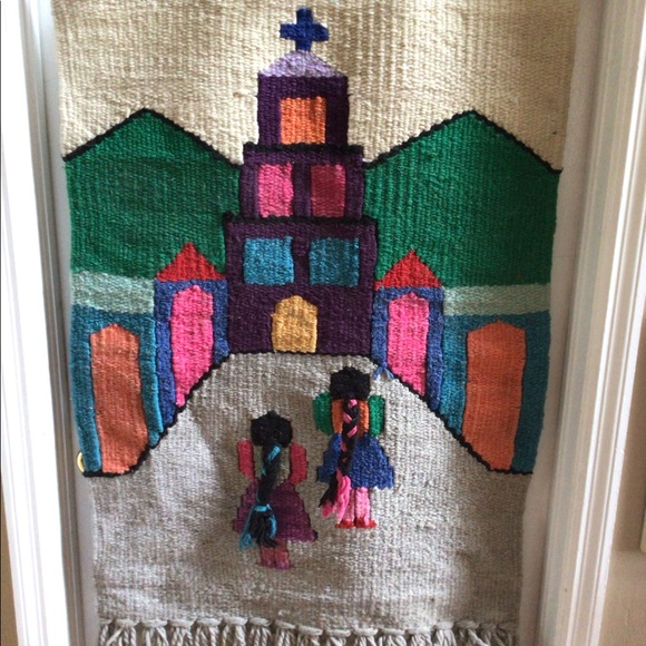 VTG Hand Woven Wool Wall Tapestry 27”x47” - Picture 5 of 7